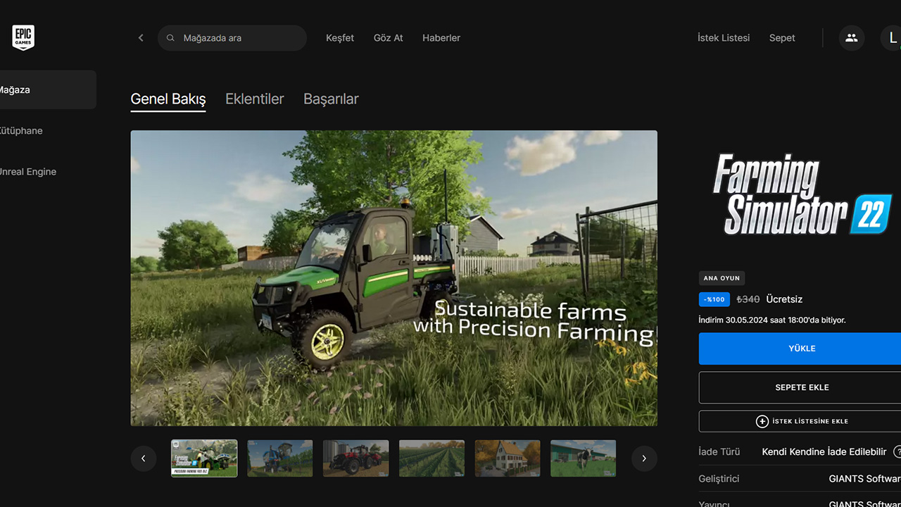 Farming Simulator 22 Ücretsiz Nasıl İndirilir