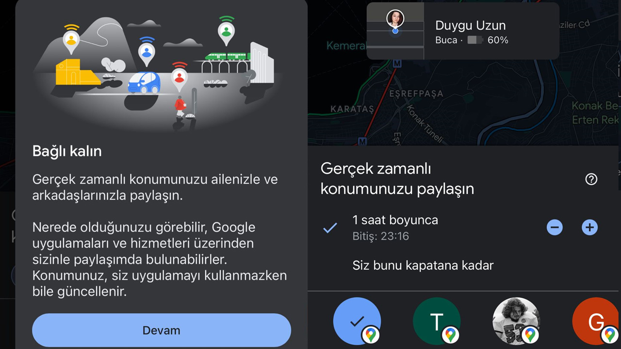 google maps canlı konum paylaşma